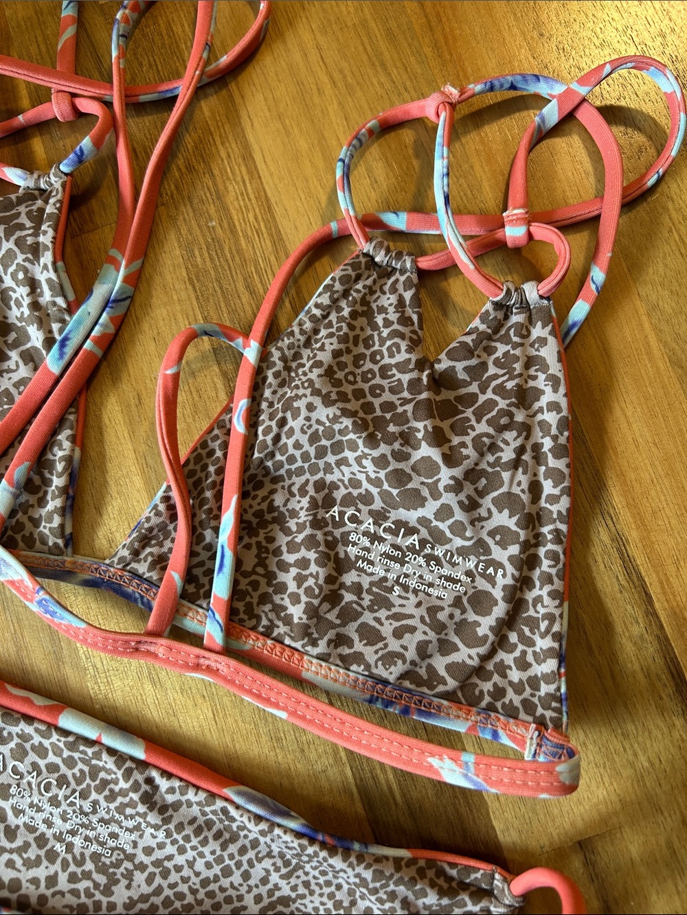 ACACIA swim - vintage Floral Coral Two-Piece Swim Set - Picture 3 of 5